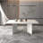 Extendable Faux Marble Dining Table for 6-10, Modern Rectangular Expanding Kitchen and Conference Table