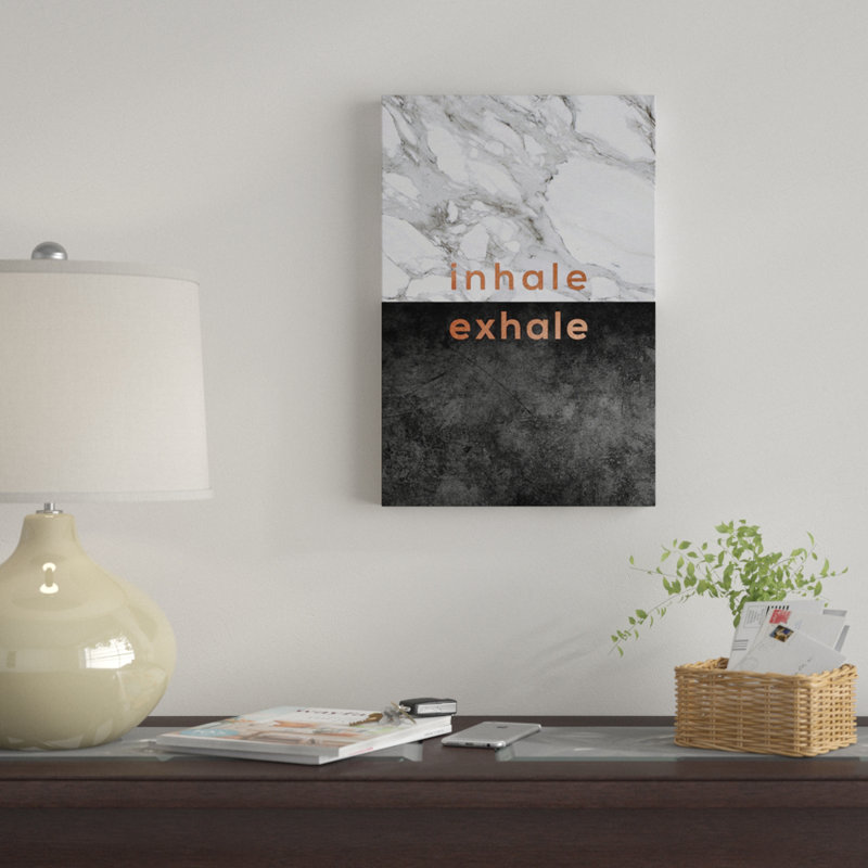 «Inhale Exhale», impression sur toile, H 18 po x l 12 po x P 1,5 po, Pas de tapis, Toile tendue