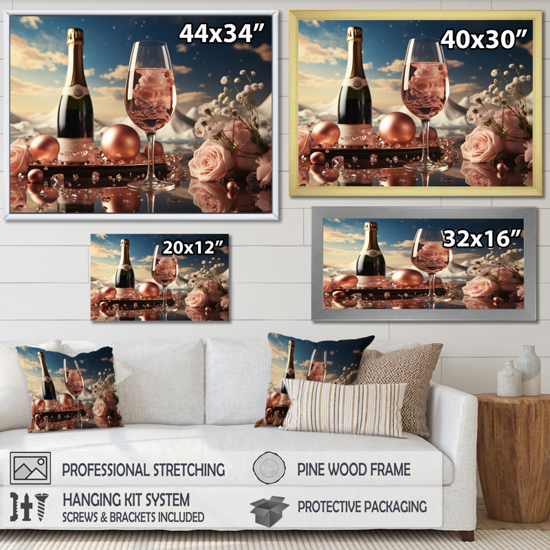 Bulles de rêves III sur toile, Cadre doré simple, H 12 po x l 20 po x P 1 po