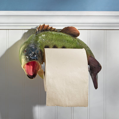 Reeling Trout Wall Mount Toilet Paper Holder