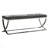 Black Curve-Leg Bench