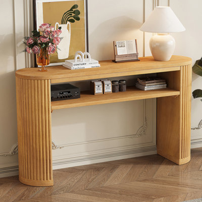 Console rustique avec pieds cannelés Trexm