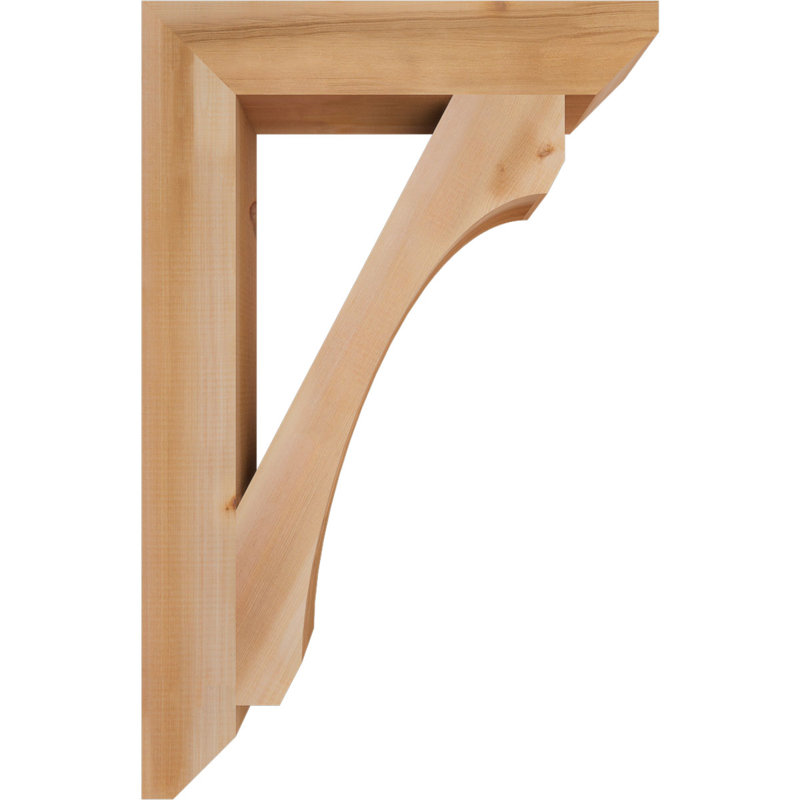 Support en bois / corbeau, Cèdre rouge de l'Ouest (lisse), H 34 po x l 3,5 po x P 22 po