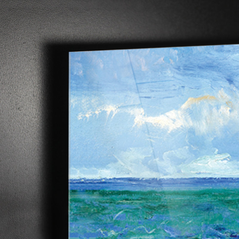 The Sea In Les Saintes Maries by Vincent Van Gogh - No Frame Painting on Glass, 65cm H x 95cm W