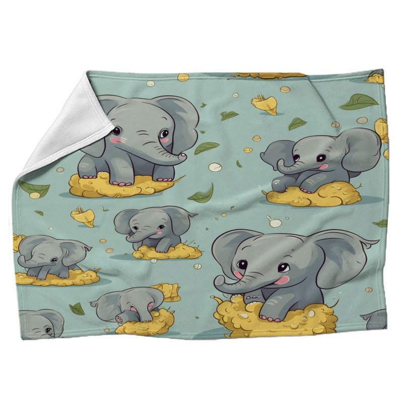Machine Printed Throw Blanket, 51" W x 60" L