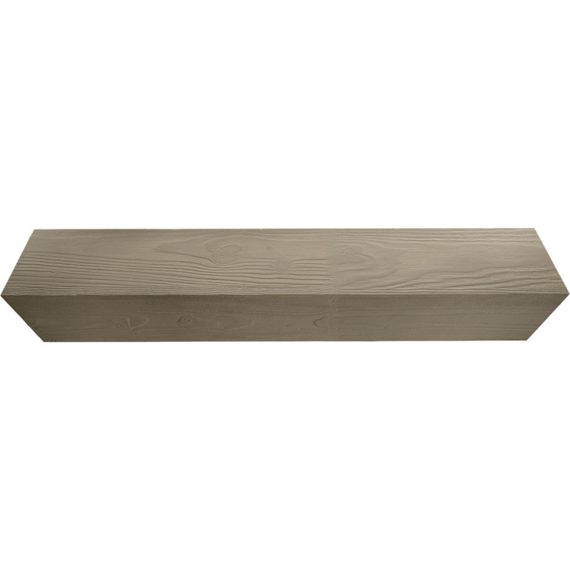 Poutre de plafond à 3 côtés en faux bois Endurathane sablé (poutre en U), H 6 po x l 4 po, Brume champagne, L 20 pi