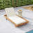 LOUNGE CHAISE SET, SPACE AVAILABLE ON ONE SIDE,ACACIA SOLID WOOD WITH LOUNGE CUSHION (CREAM & TRIPLE FOLD) - MATCHING DARK GREY VERSION AVAILABLE-1898868612