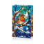 Lit Robin Stained Glass Table Top Decoration