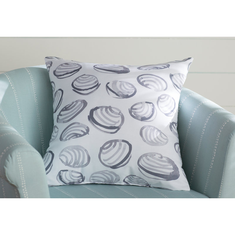 Housse de coussin carrée à motifs géométriques et insert, H 26 po x l 26 po, Gris