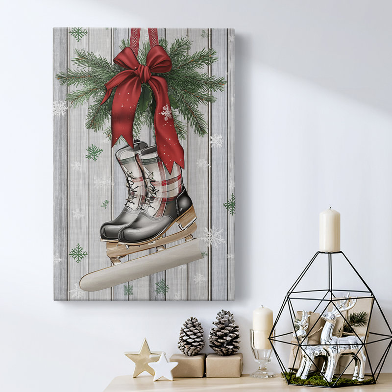 Art des Fêtes de Noël - Toile tendue avec châssis XCV, H 18 po x l 12 po