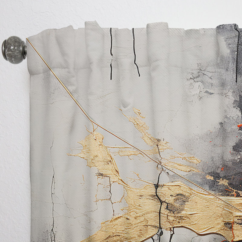 Tutbury Volcano Volcanic Explosion I - Traditional Velvet Curtain - Room Darkening - 1 Panel, 52" W x 95" L