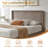Upholstered Wingback Bed With 4 Storage Drawers-176439032-176439030