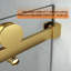 Porte de douche coulissante simple sans cadre de 56 à 60 po x H 76 po avec rail supérieur réglable en largeur, 5/16 po (8 mm) en verre trempé certifié ANSI et SGCC, or brossé-101482794