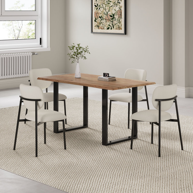 Curtis Fabric Upholstered Dining Chairs, 4