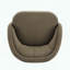 Chaise d'appoint courbée Amanda - Coussin moelleux intégré-1247884084