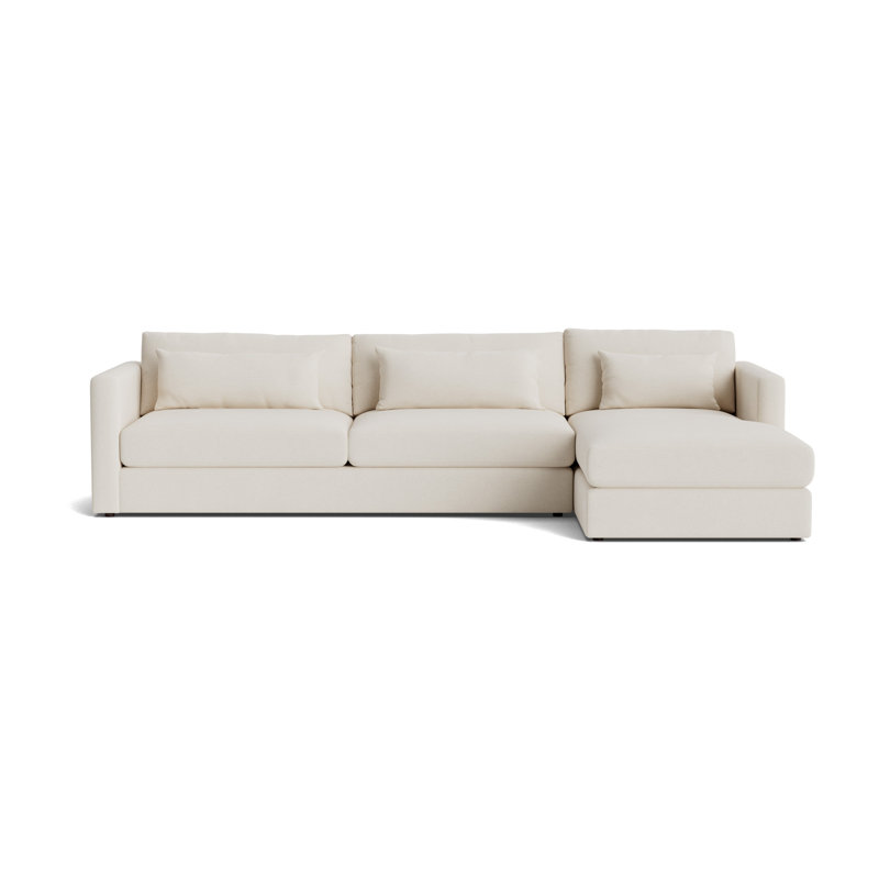 Haywood Right Chaise Sectional, Performance Boucle - Cream
