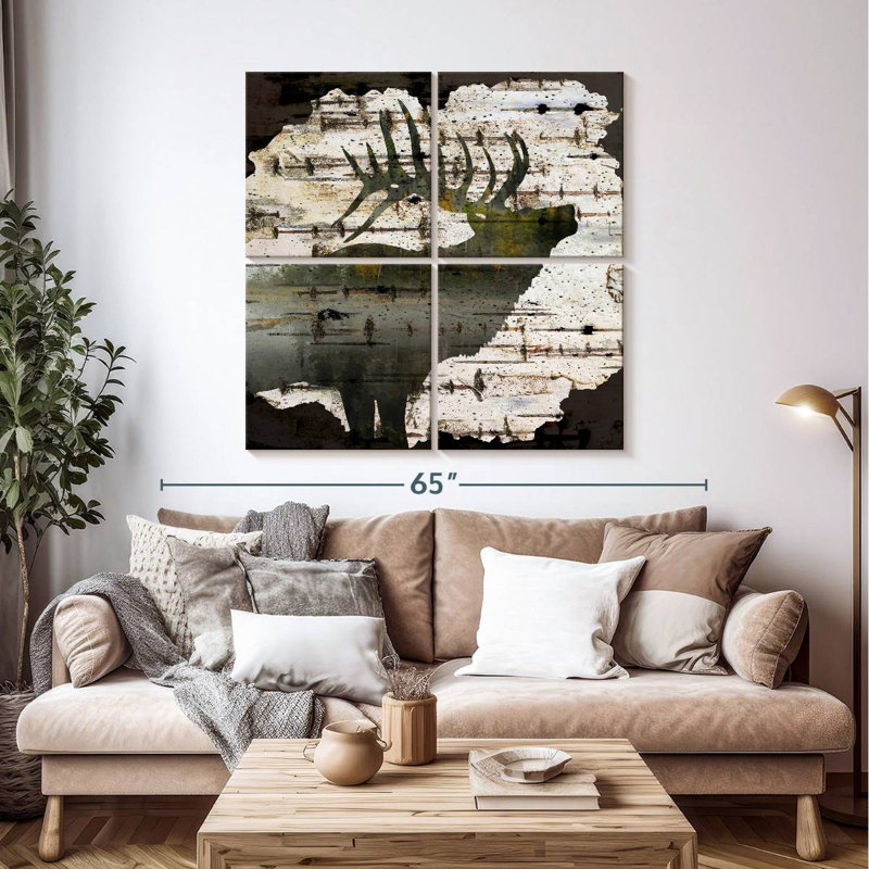 Brampt Birch Forest Deer, 45" H x 45" W