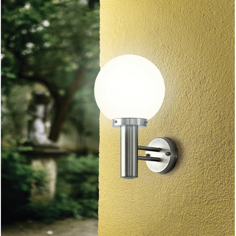 Denoila Silver Frosted Glass, 36 cm H x 20 cm W x 24 cm D, No Motion Sensor