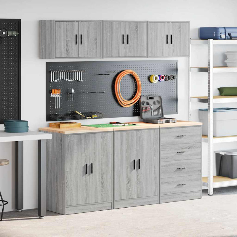3 Piece Garage Cabinet Part Or Accessory, Grey Sonoma