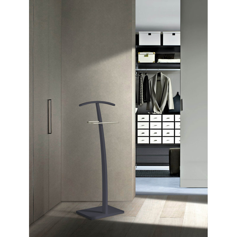 Ritzman Freestanding Valet Stand, Jet Black