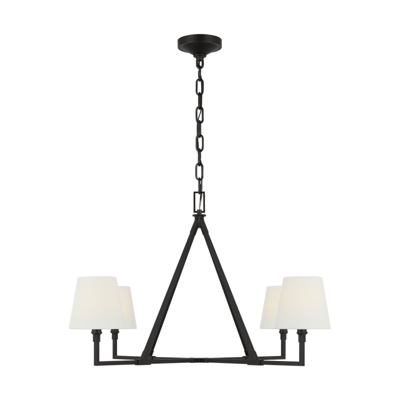 Perth 4 - Light Chandelier, 22.12" H x 40" W x 40" D, Aged Iron