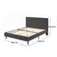 Ridley Upholstered Bed Frame with Button-Tufted Headboard-529809604