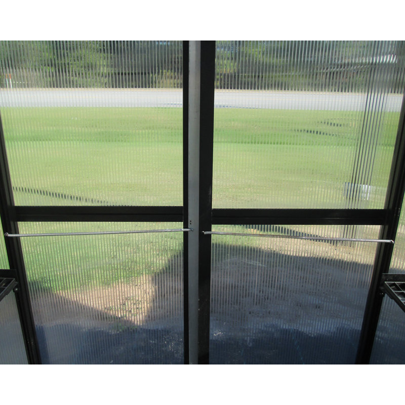 Mont Hobby 8' W x 8' D Greenhouse, Black