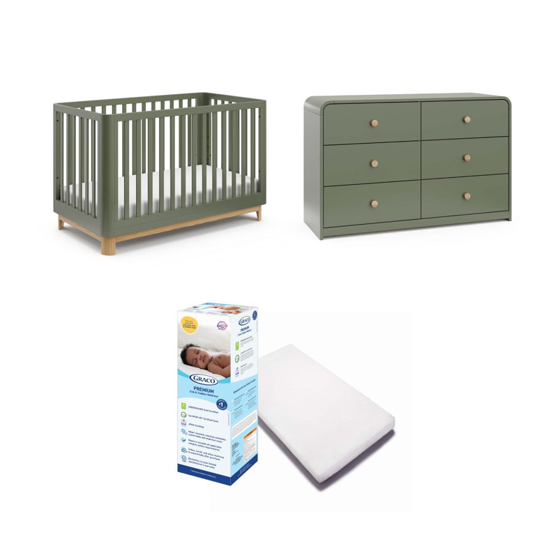 Santos 3-Piece Nursery Furniture Set, Midnight Blue