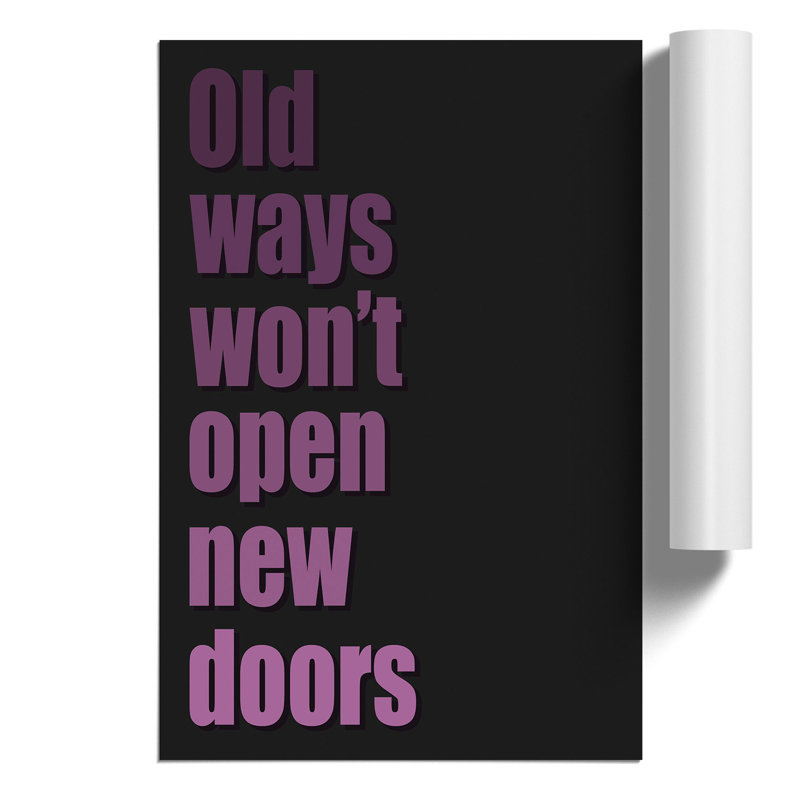 New Doors - Unframed Typography, 84cm H x 59cm W x 0.1cm D