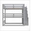 Lit superposé triple pleine grandeur avec escalier de rangement, conception séparée pour une utilisation maximale de l'espace et une durabilité accrue-1717244894