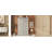 3-Door Shutter Wardrobe With Shelves, Gray