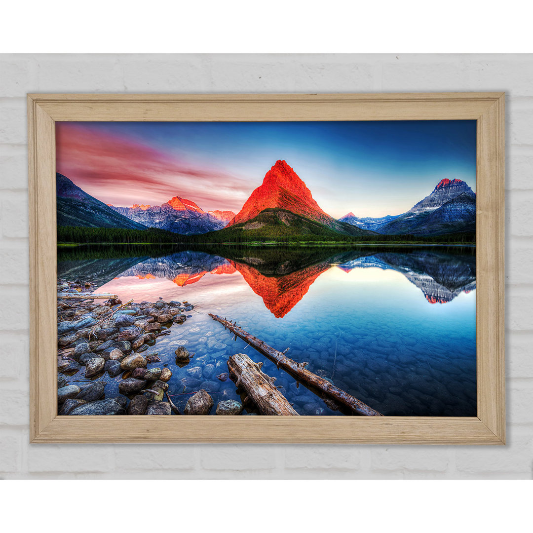 Reflections Of The Mountain Peak Lake - Einzelner Bilderrahmen Kunstdrucke