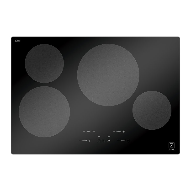 ZLINE 30" Black Ceramic Induction Cooktop with 4 Burners