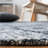 Alora Geometric Hand Tufted Wool Gray/Blue Area Rug-912841350