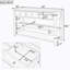 Console rétro avec deux tablettes ouvertes, structure en bois de pin massif et pieds pour le salon (bleu marine)-350369167-350369165