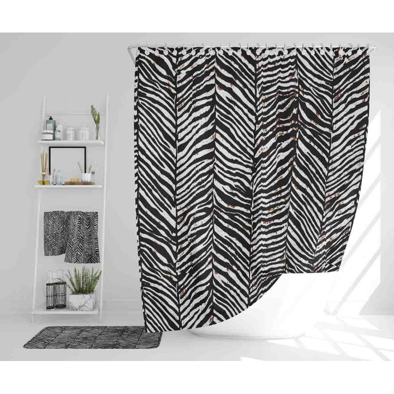 Nellir Polyester Shower Curtain Set