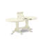 Ensemble de salle à manger moderne de 5 pièces comprenant une table ovale en bois avec rallonge papillon et 4 chaises, 101,6 x 193,3 cm, blanc lin-1344105643