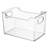 Mdesign Deep Plastic Office Storage Organizer Bin With Handles - 2 Pack - Clear-83063986