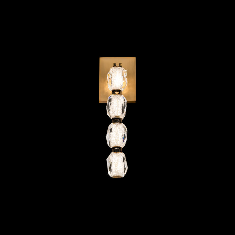 Seduction LED Armed Sconce, Aged Brass, 16.88" H x 4.75" W x 3.75" D