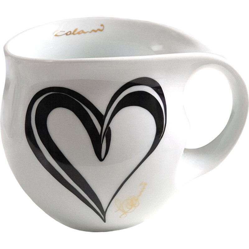 Heart Coffee Mug, Black