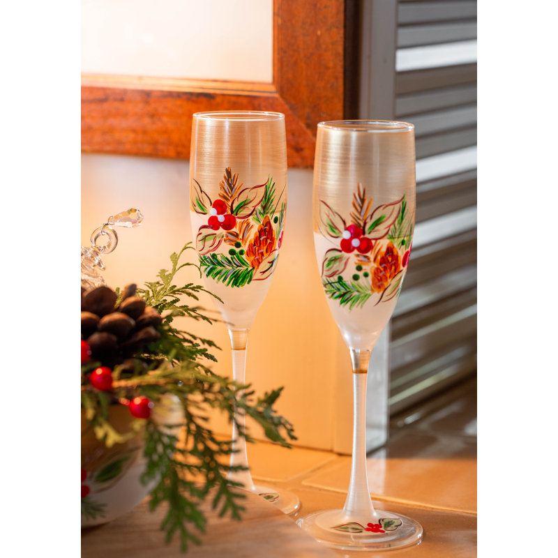 Mistletoe 5.75oz. Handmade Flute Set