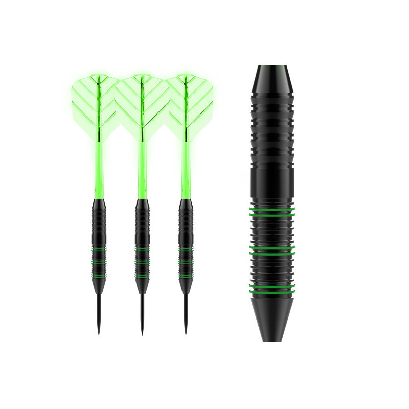 Jeu de 3 fléchettes à DEL Accudart Tracer - bleu, Vert