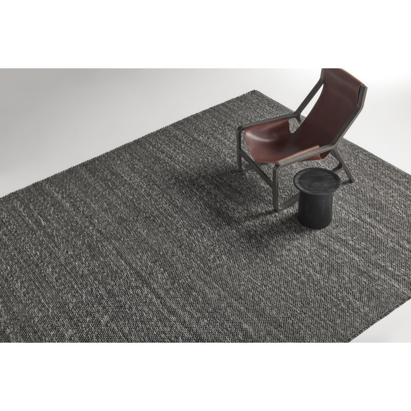 Sinder Wool Area Rug in Charcoal, Rectangle 9' x 12'
