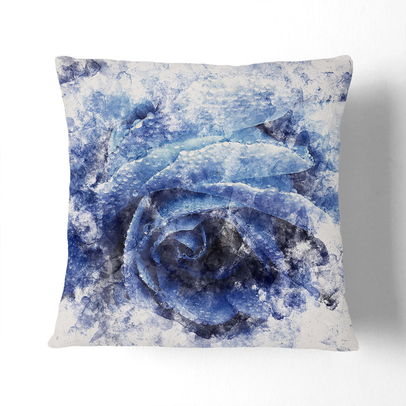 Floral Square Throw Cushion, 55cm H x 55cm W x 20cm D