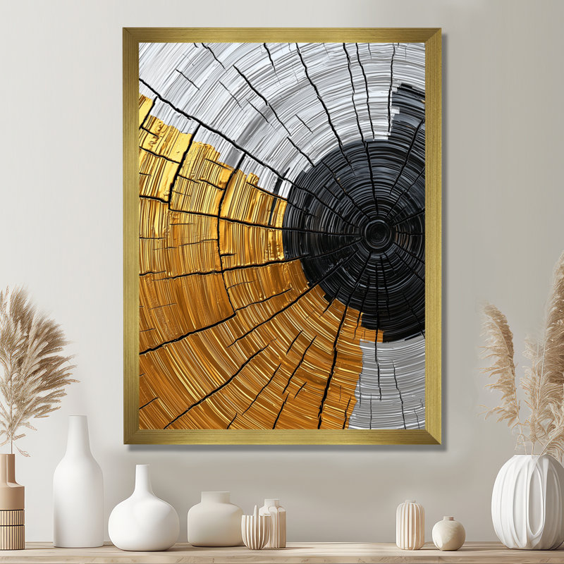 Stricker - Paysages, impressions d'art mural, H 20 po x l 12 po, Picture Framed, Doré
