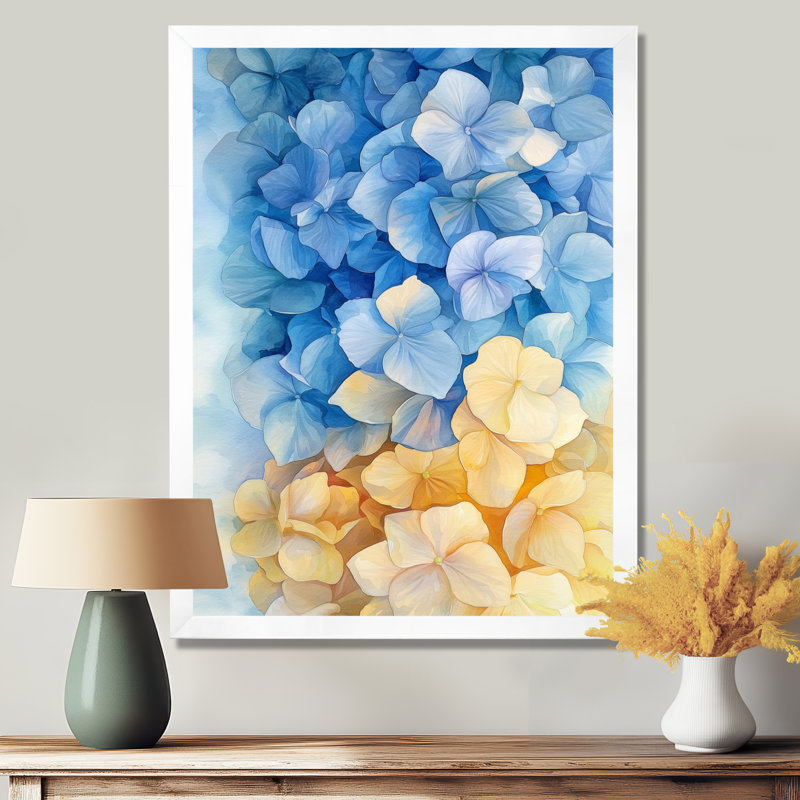 Mathis - art mural floral, Reproduction encadrée d'une seule photo, H 20 po x l 12 po, Blanc