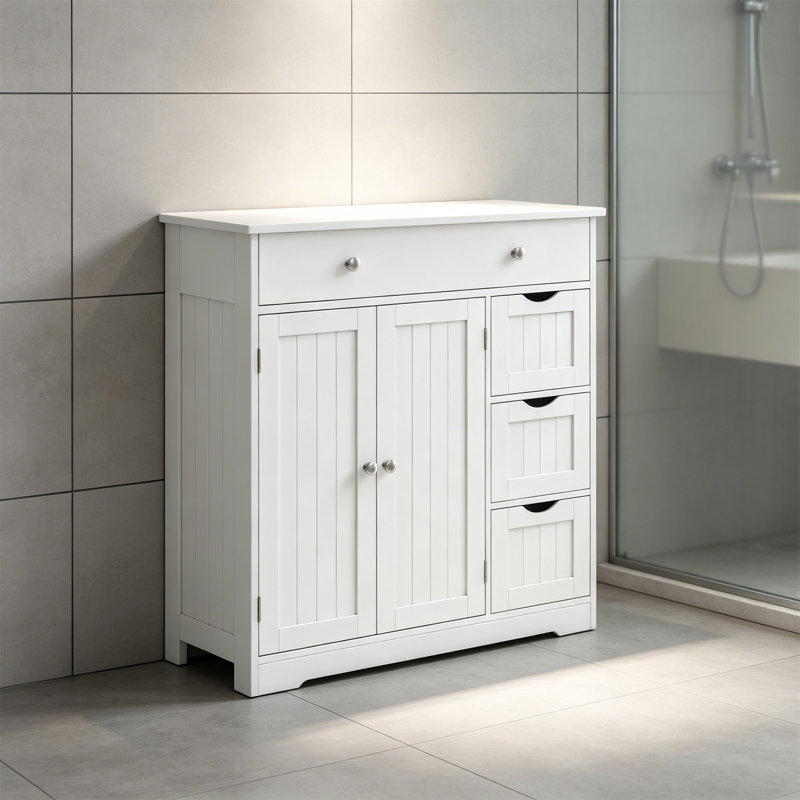 Freestanding Bathroom Cabinet, White