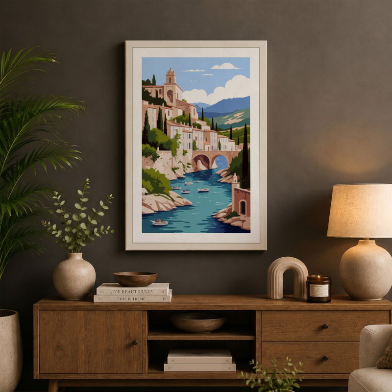 Print, 24x16 - 61.0 x 40.6 cm, Teal Border