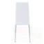 Chaises de salle à manger modernes en polyuréthane avec dossier haut matelassé à losanges et pieds en métal chromé, indispensables pour les maisons minimalistes, confortables et abordables, parfaites pour la cuisine