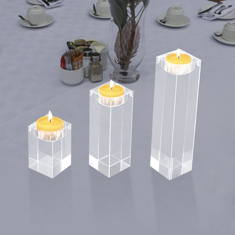 Porte-bougie en verre cristal K9